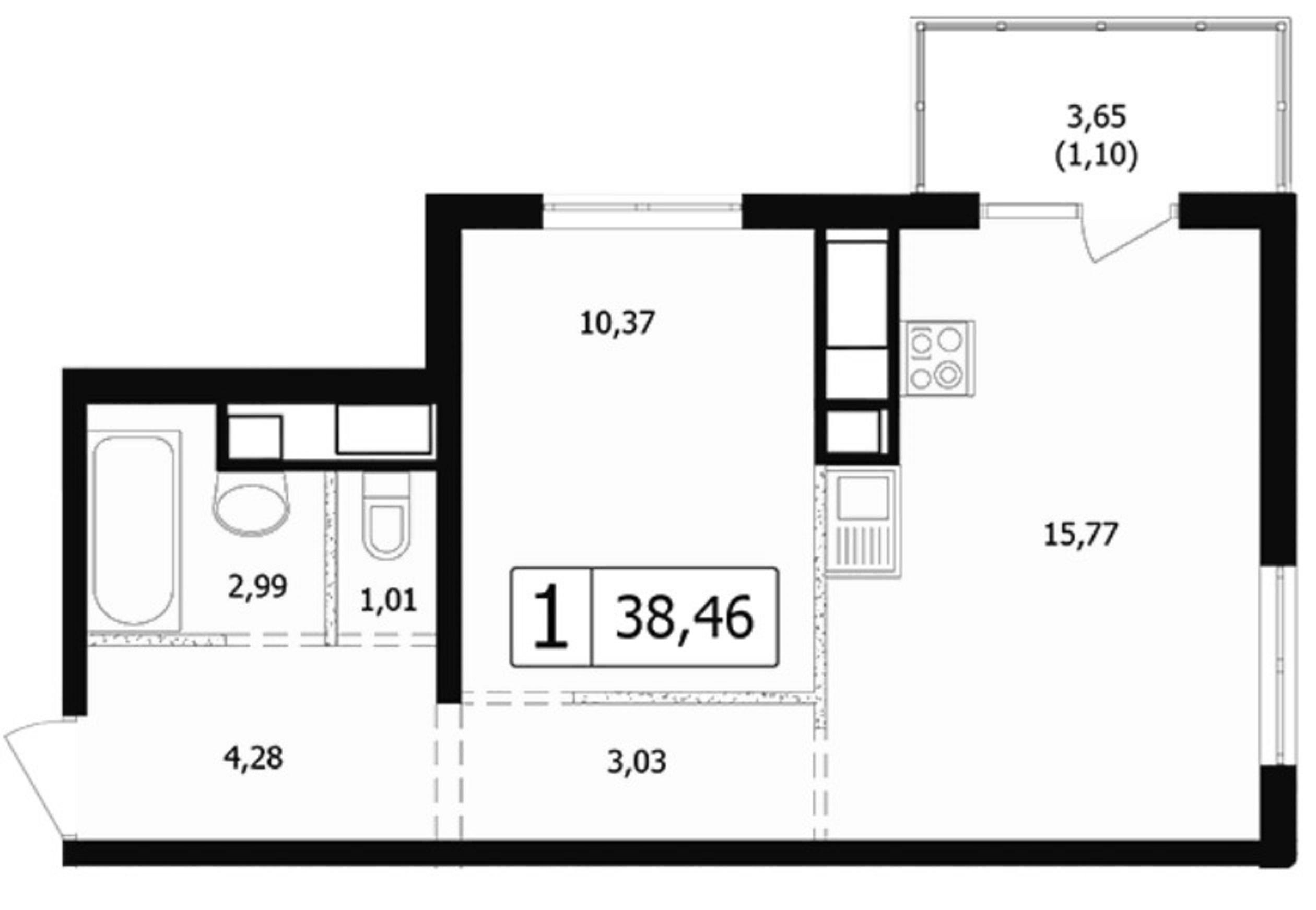 Продажа 1-комнатной квартиры, Краснодар, Автолюбителей улица,  д.1